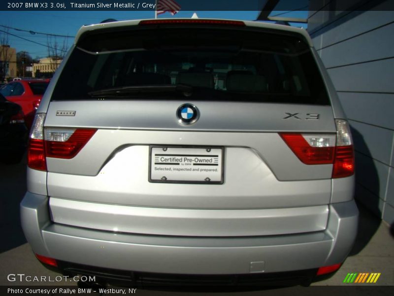 Titanium Silver Metallic / Grey 2007 BMW X3 3.0si
