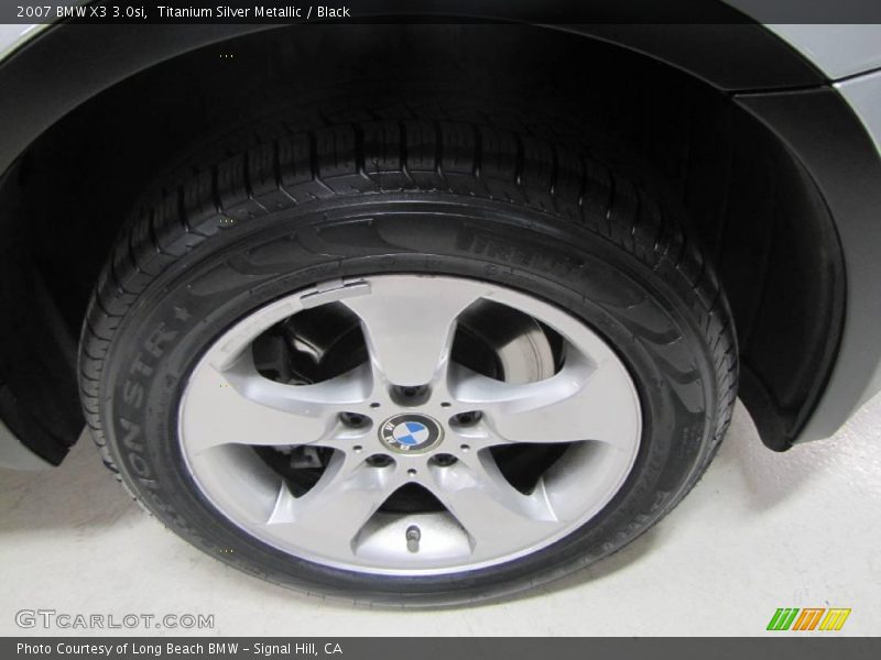Titanium Silver Metallic / Black 2007 BMW X3 3.0si