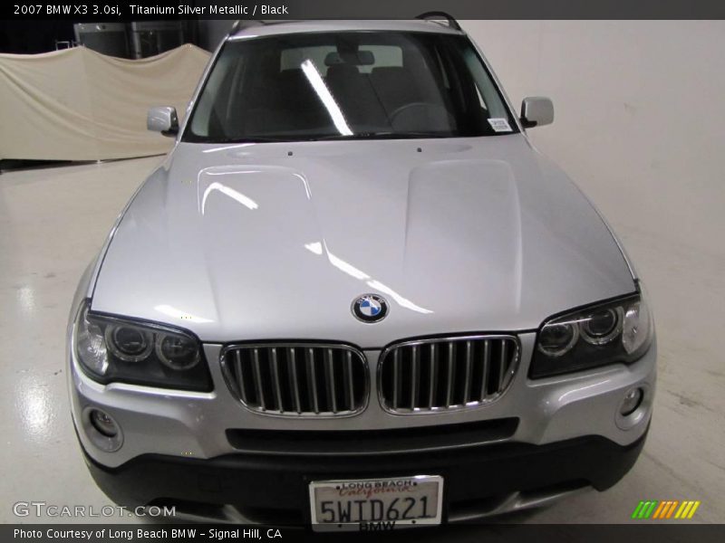 Titanium Silver Metallic / Black 2007 BMW X3 3.0si