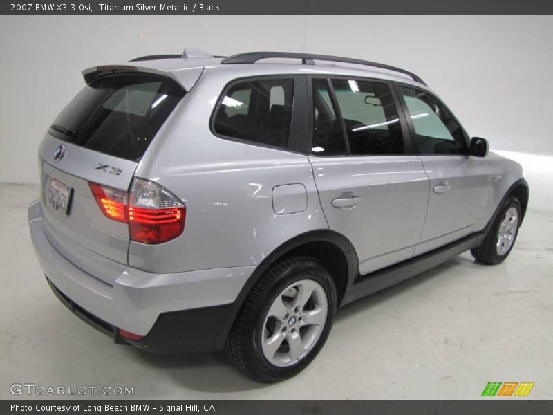 Titanium Silver Metallic / Black 2007 BMW X3 3.0si