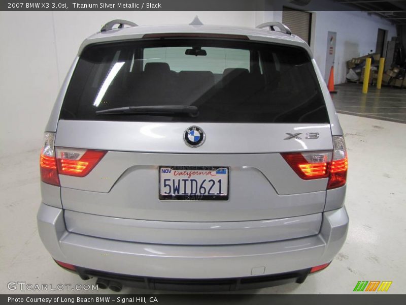 Titanium Silver Metallic / Black 2007 BMW X3 3.0si