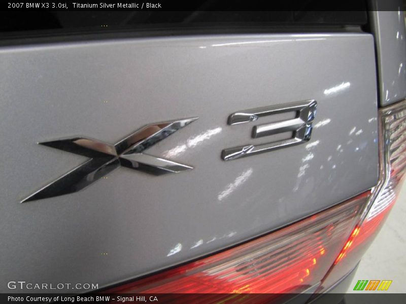 Titanium Silver Metallic / Black 2007 BMW X3 3.0si