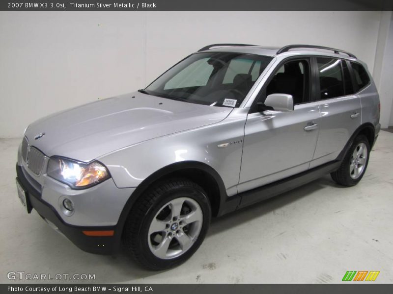 Titanium Silver Metallic / Black 2007 BMW X3 3.0si