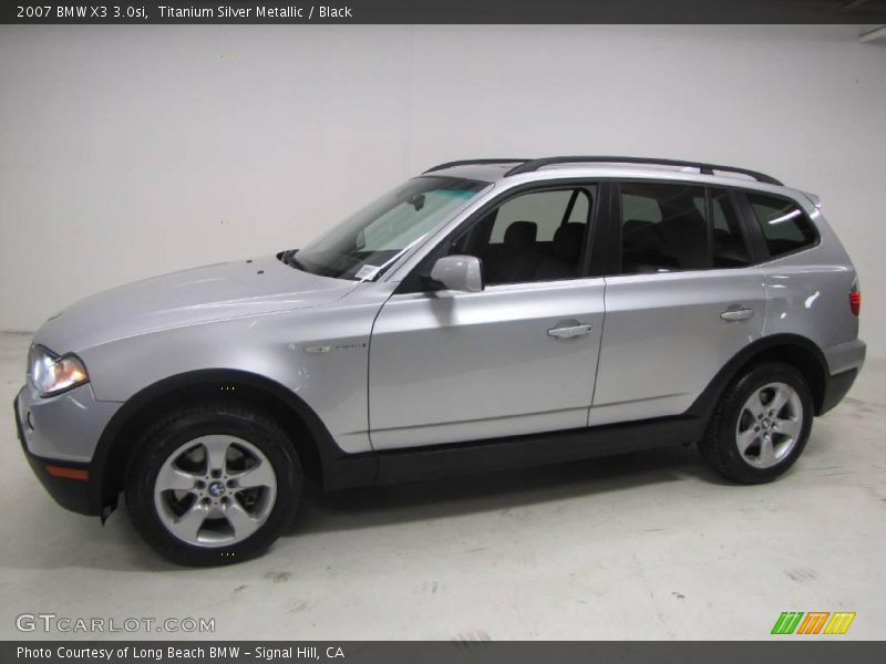 Titanium Silver Metallic / Black 2007 BMW X3 3.0si