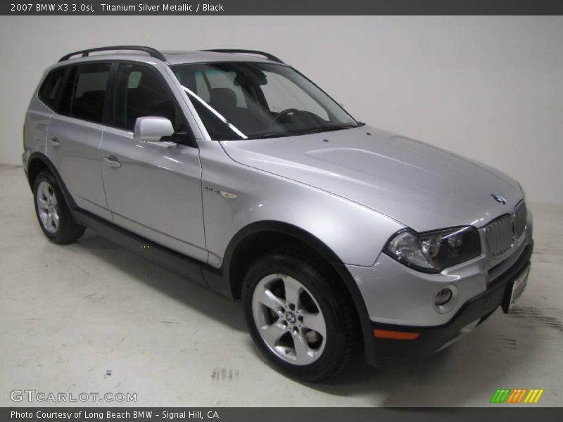 Titanium Silver Metallic / Black 2007 BMW X3 3.0si