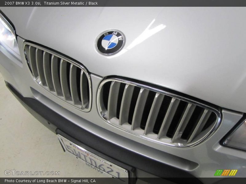 Titanium Silver Metallic / Black 2007 BMW X3 3.0si