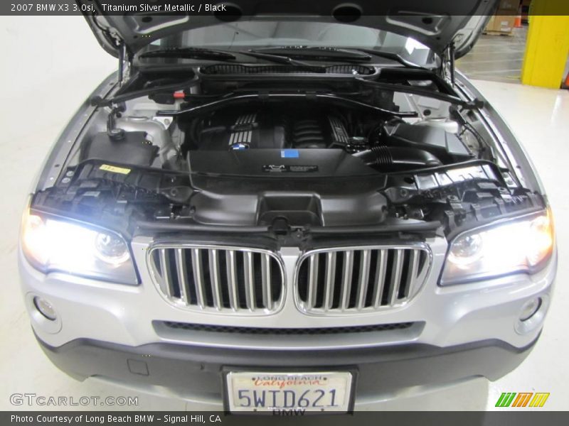 Titanium Silver Metallic / Black 2007 BMW X3 3.0si