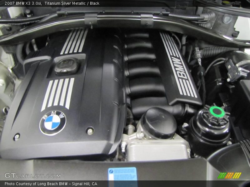 Titanium Silver Metallic / Black 2007 BMW X3 3.0si