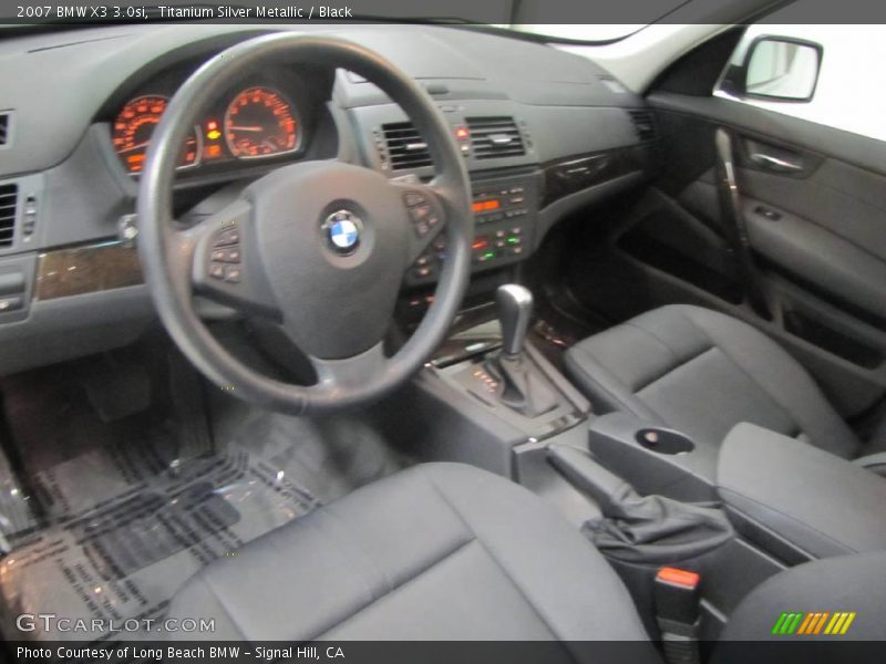 Titanium Silver Metallic / Black 2007 BMW X3 3.0si