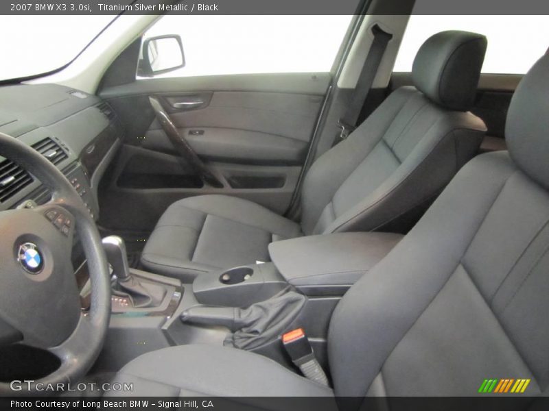 Titanium Silver Metallic / Black 2007 BMW X3 3.0si