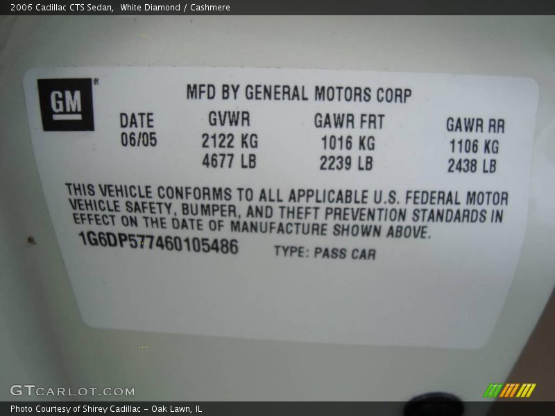 White Diamond / Cashmere 2006 Cadillac CTS Sedan