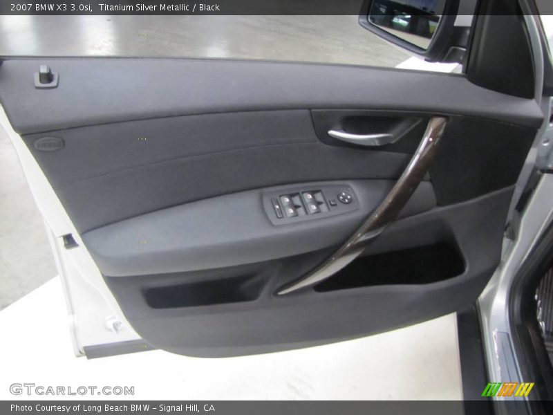 Titanium Silver Metallic / Black 2007 BMW X3 3.0si