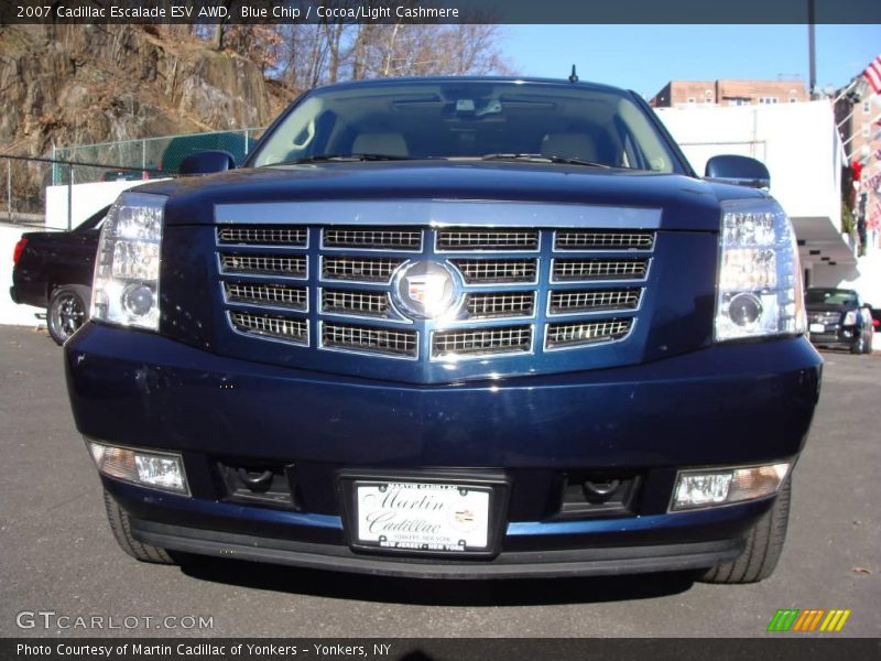 Blue Chip / Cocoa/Light Cashmere 2007 Cadillac Escalade ESV AWD