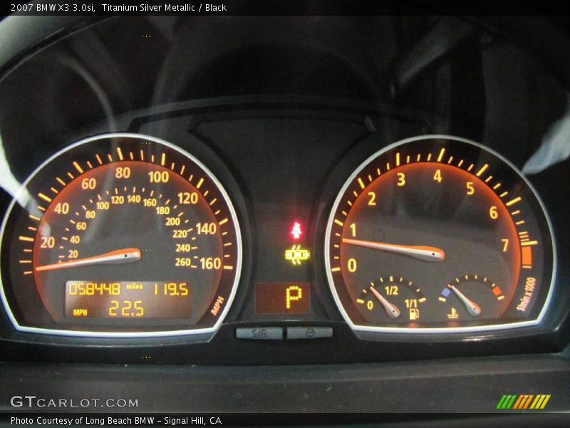 Titanium Silver Metallic / Black 2007 BMW X3 3.0si