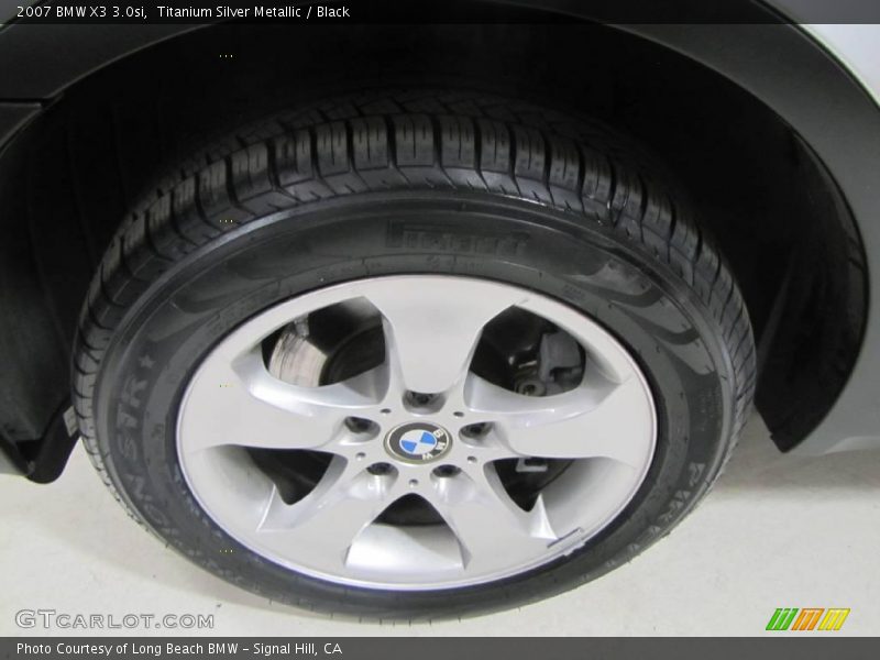 Titanium Silver Metallic / Black 2007 BMW X3 3.0si