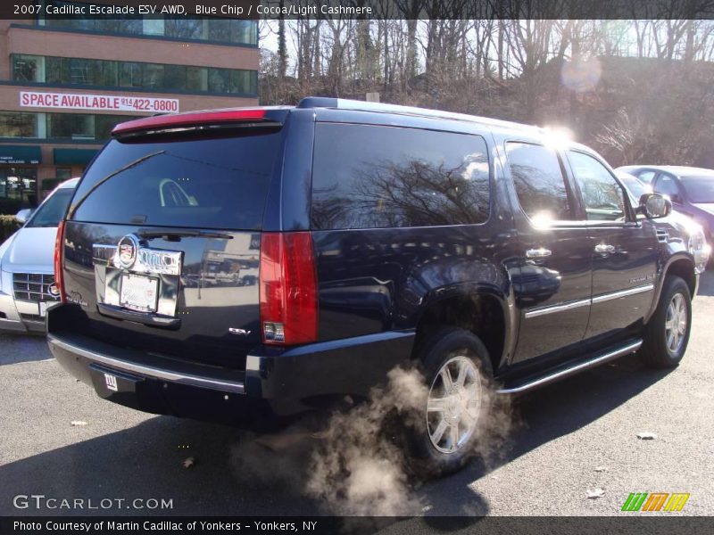 Blue Chip / Cocoa/Light Cashmere 2007 Cadillac Escalade ESV AWD