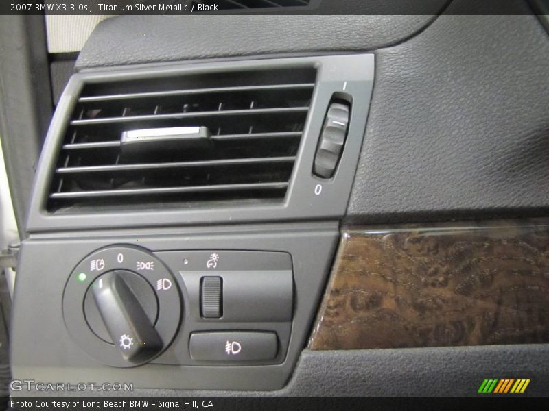 Titanium Silver Metallic / Black 2007 BMW X3 3.0si