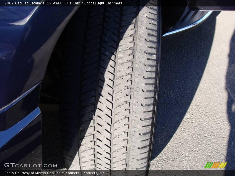 Blue Chip / Cocoa/Light Cashmere 2007 Cadillac Escalade ESV AWD