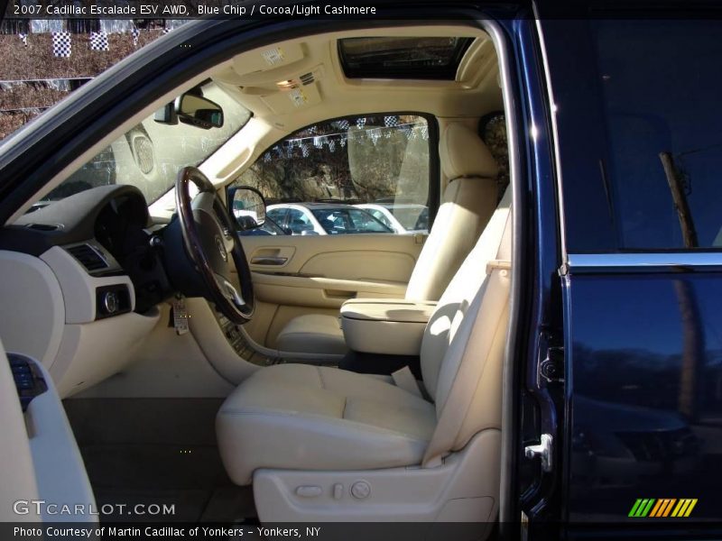 Blue Chip / Cocoa/Light Cashmere 2007 Cadillac Escalade ESV AWD