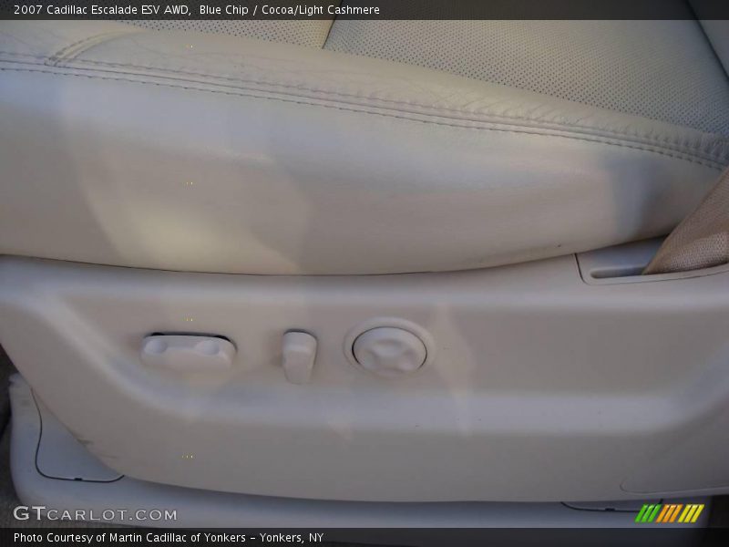Blue Chip / Cocoa/Light Cashmere 2007 Cadillac Escalade ESV AWD