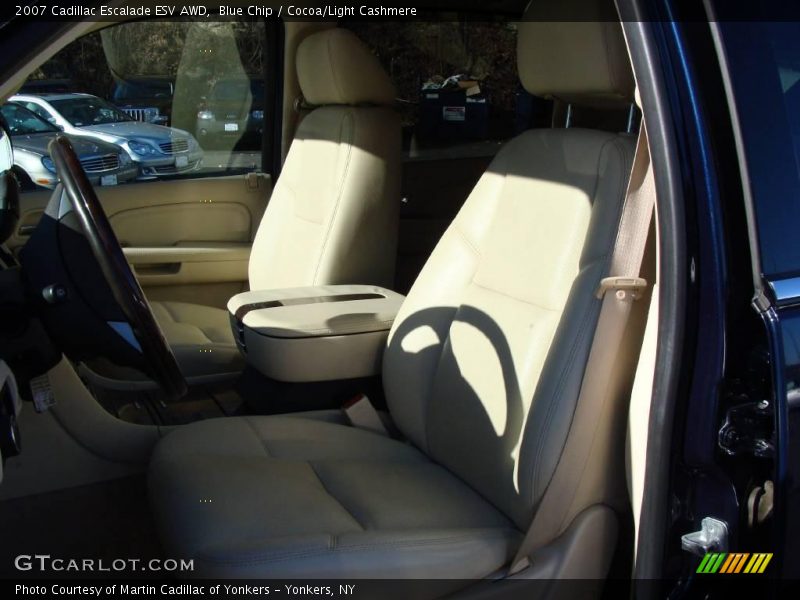 Blue Chip / Cocoa/Light Cashmere 2007 Cadillac Escalade ESV AWD