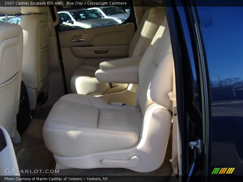 Blue Chip / Cocoa/Light Cashmere 2007 Cadillac Escalade ESV AWD