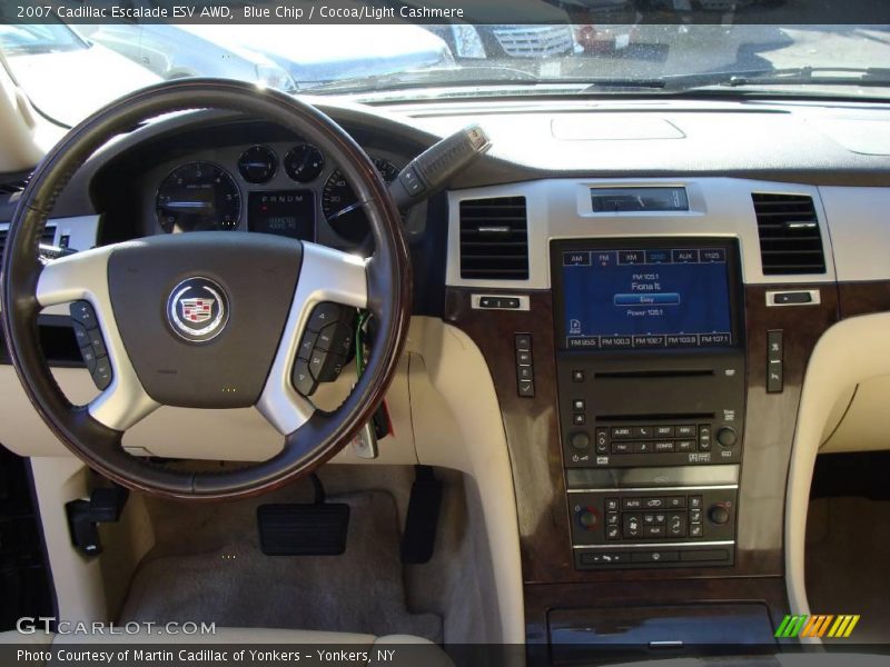 Blue Chip / Cocoa/Light Cashmere 2007 Cadillac Escalade ESV AWD