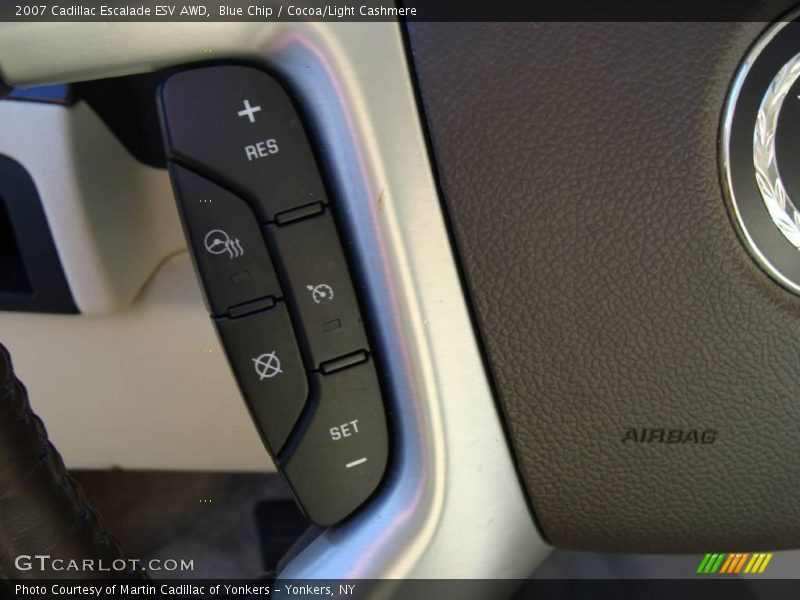 Blue Chip / Cocoa/Light Cashmere 2007 Cadillac Escalade ESV AWD