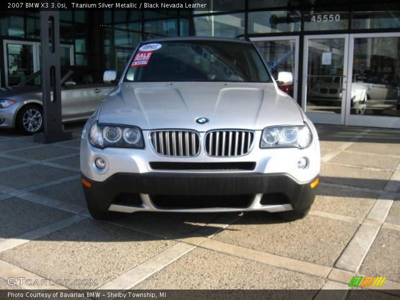 Titanium Silver Metallic / Black Nevada Leather 2007 BMW X3 3.0si