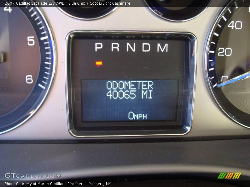 Blue Chip / Cocoa/Light Cashmere 2007 Cadillac Escalade ESV AWD