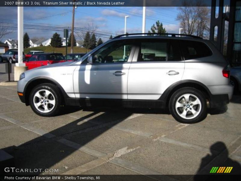 Titanium Silver Metallic / Black Nevada Leather 2007 BMW X3 3.0si