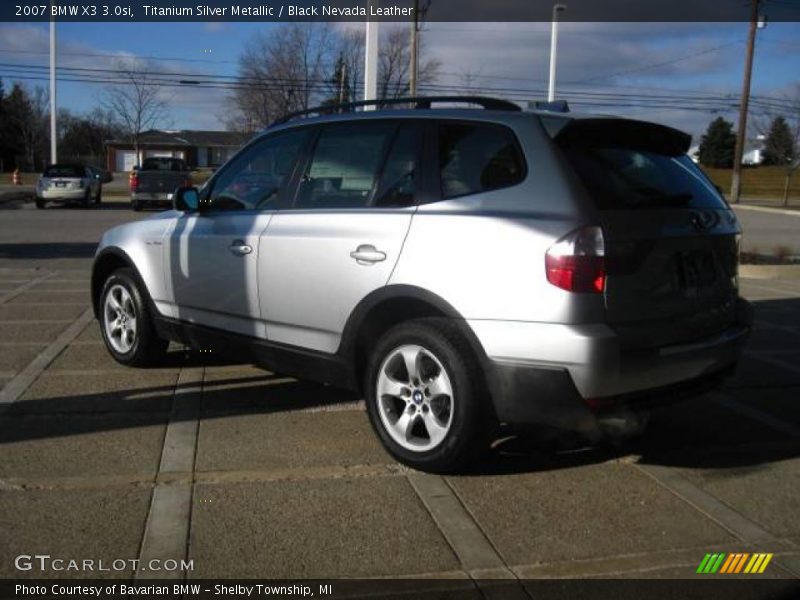 Titanium Silver Metallic / Black Nevada Leather 2007 BMW X3 3.0si