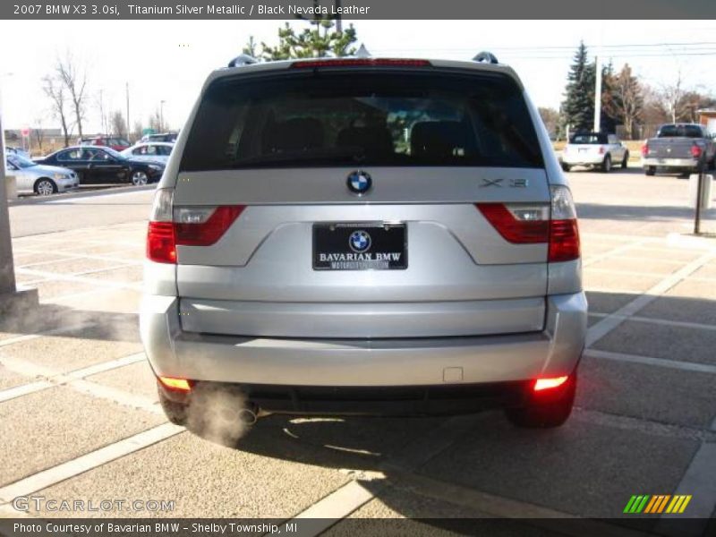 Titanium Silver Metallic / Black Nevada Leather 2007 BMW X3 3.0si