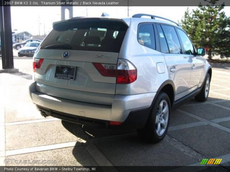 Titanium Silver Metallic / Black Nevada Leather 2007 BMW X3 3.0si