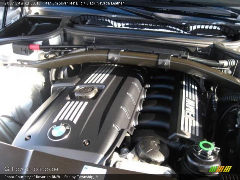 Titanium Silver Metallic / Black Nevada Leather 2007 BMW X3 3.0si