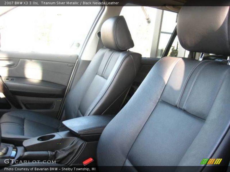 Titanium Silver Metallic / Black Nevada Leather 2007 BMW X3 3.0si