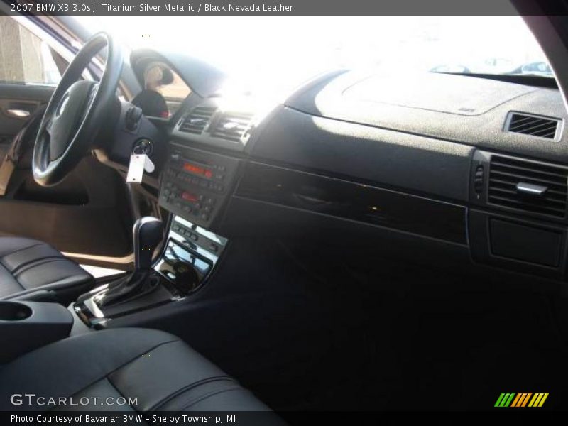 Titanium Silver Metallic / Black Nevada Leather 2007 BMW X3 3.0si