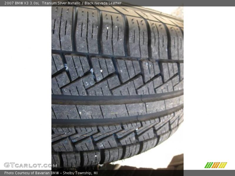 Titanium Silver Metallic / Black Nevada Leather 2007 BMW X3 3.0si