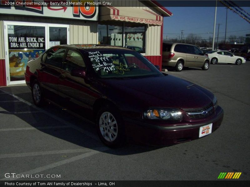 Berry Red Metallic / Medium Gray 2004 Chevrolet Impala