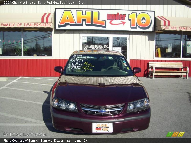 Berry Red Metallic / Medium Gray 2004 Chevrolet Impala