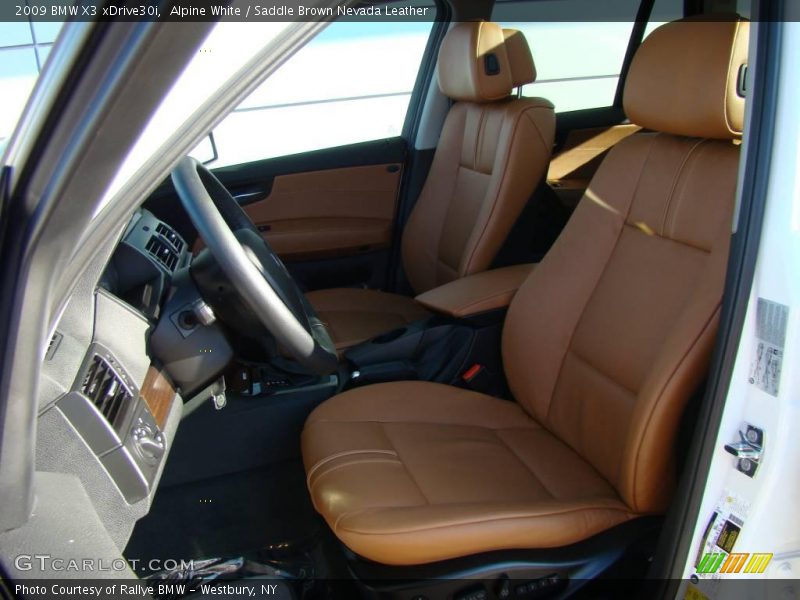 Alpine White / Saddle Brown Nevada Leather 2009 BMW X3 xDrive30i