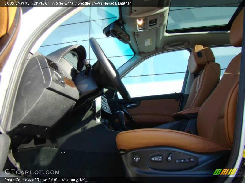 Alpine White / Saddle Brown Nevada Leather 2009 BMW X3 xDrive30i