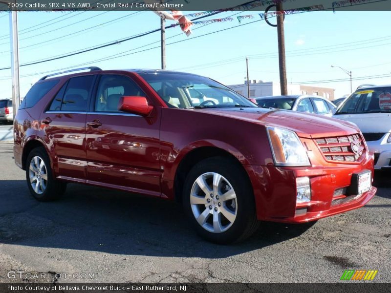 Crystal Red / Cocoa/Cashmere 2009 Cadillac SRX 4 V6 AWD