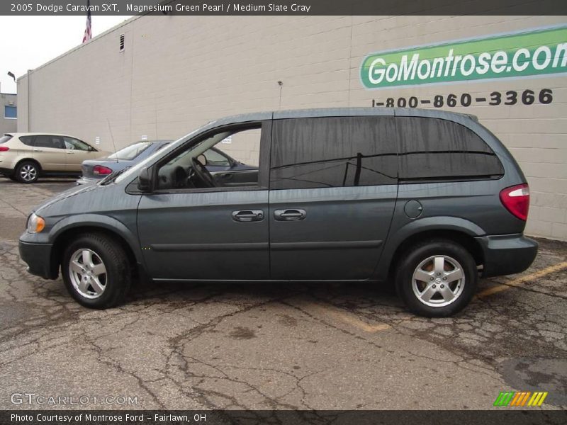 Magnesium Green Pearl / Medium Slate Gray 2005 Dodge Caravan SXT