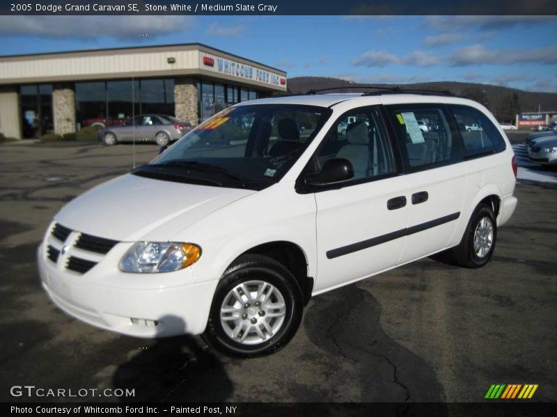 Stone White / Medium Slate Gray 2005 Dodge Grand Caravan SE