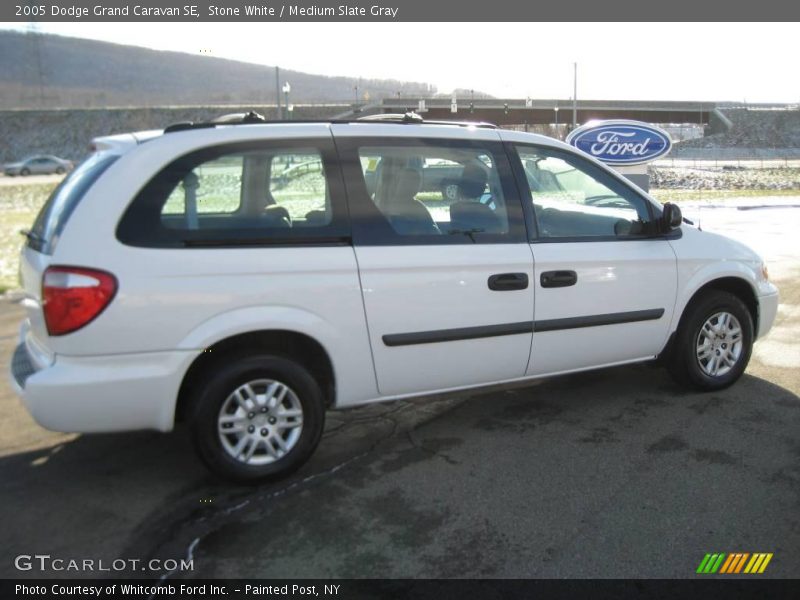 Stone White / Medium Slate Gray 2005 Dodge Grand Caravan SE