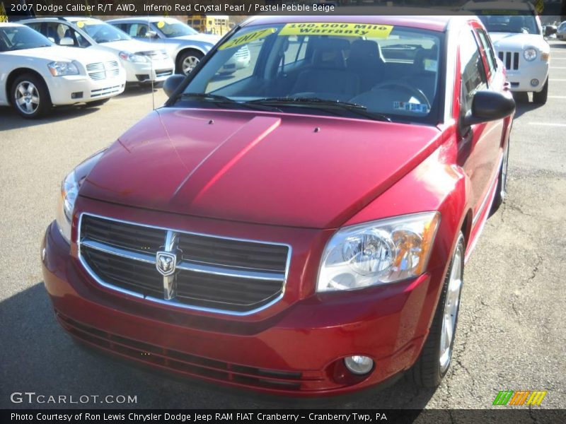 Inferno Red Crystal Pearl / Pastel Pebble Beige 2007 Dodge Caliber R/T AWD