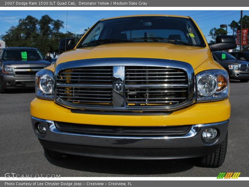 Detonator Yellow / Medium Slate Gray 2007 Dodge Ram 1500 SLT Quad Cab