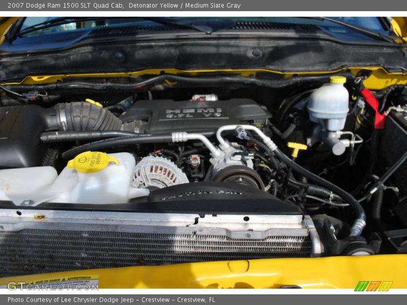 Detonator Yellow / Medium Slate Gray 2007 Dodge Ram 1500 SLT Quad Cab