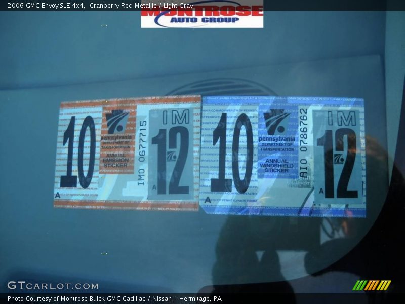 Cranberry Red Metallic / Light Gray 2006 GMC Envoy SLE 4x4